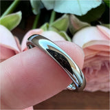 Classic Tungsten Carbide Wedding Band Engagement Ring High Polished Comfort Fit