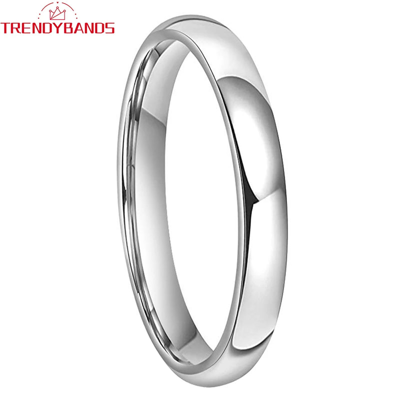 Classic Tungsten Carbide Wedding Band Engagement Ring High Polished Comfort Fit