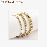 Rose Gold Wheat Link Chain Bracelet for Men and Women