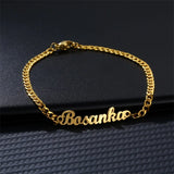 Personalized Stainless Steel Cuban Chain Name Bracelet for Women