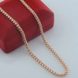 585 Rose Wheat Necklace 3mm 5mm Chains Classic Men Women
