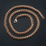 585 Rose Wheat Necklace 3mm 5mm Chains Classic Men Women