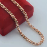 585 Rose Wheat Necklace 3mm 5mm Chains Classic Men Women