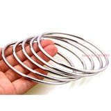 3mm 5pcs Silver Stainless Steel Bracelet Mens Womens Unisex Jewelry