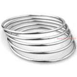 3mm 5pcs Silver Stainless Steel Bracelet Mens Womens Unisex Jewelry