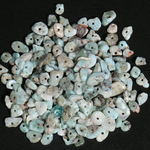 Natural Larimar Beads Gravel Chip Loose Spacer Beads 16 Inches