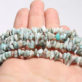 Natural Larimar Beads Gravel Chip Loose Spacer Beads 16 Inches