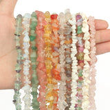 Natural Larimar Beads Gravel Chip Loose Spacer Beads 16 Inches