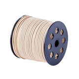 3mm 90M Flat Faux Suede Cord Leather Lace Thread DIY Necklace Bracelet Making