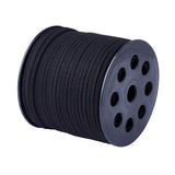 3mm 90M Flat Faux Suede Cord Leather Lace Thread DIY Necklace Bracelet Making