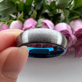 3mm Women's Tungsten Carbide Wedding Ring Domed Brushed Finish High Comfort Fit
