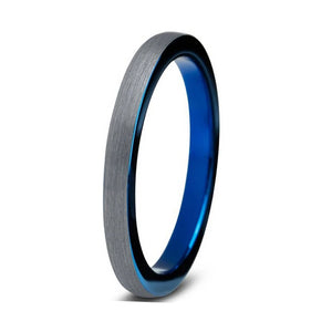 3mm Women's Tungsten Carbide Wedding Ring Domed Brushed Finish High Comfort Fit