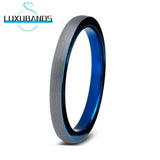 3mm Women's Tungsten Carbide Wedding Ring Domed Brushed Finish High Comfort Fit