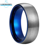 3mm Women's Tungsten Carbide Wedding Ring Domed Brushed Finish High Comfort Fit