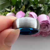 3mm Women's Tungsten Carbide Wedding Ring Domed Brushed Finish High Comfort Fit