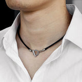 3mm Brown Leather Necklace for Men Stainless Steel Clasp LDN22