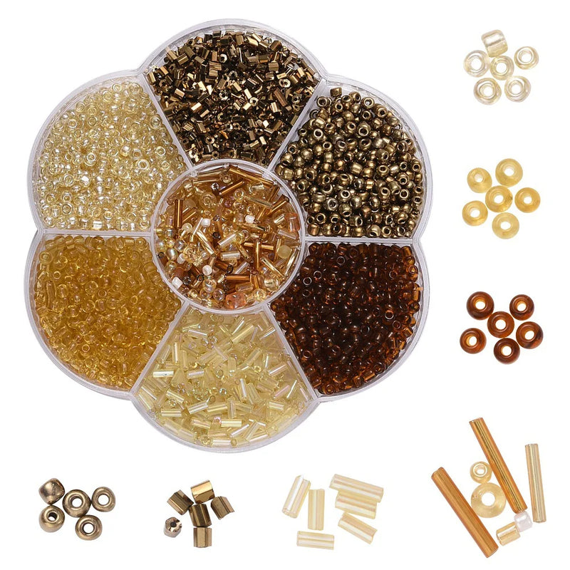 3mm Champagne Glass Seed Beads for Jewelry Making