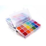 3mm Glass Seed Bead Box Set Round Beads DIY Bracelet Necklace Jewelry Making