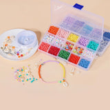 3mm Glass Seed Bead Box Set with Tools for DIY Jewelry