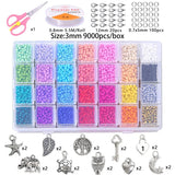 3mm Charm Czech Glass Seed Beads Kit for DIY Jewelry Making