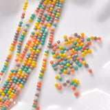3mm Colorful Porcelain Loose Beads Flat Round Wheel Beads DIY Jewelry Making