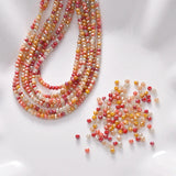 3mm Colorful Porcelain Loose Beads Flat Round Wheel Beads DIY Jewelry Making