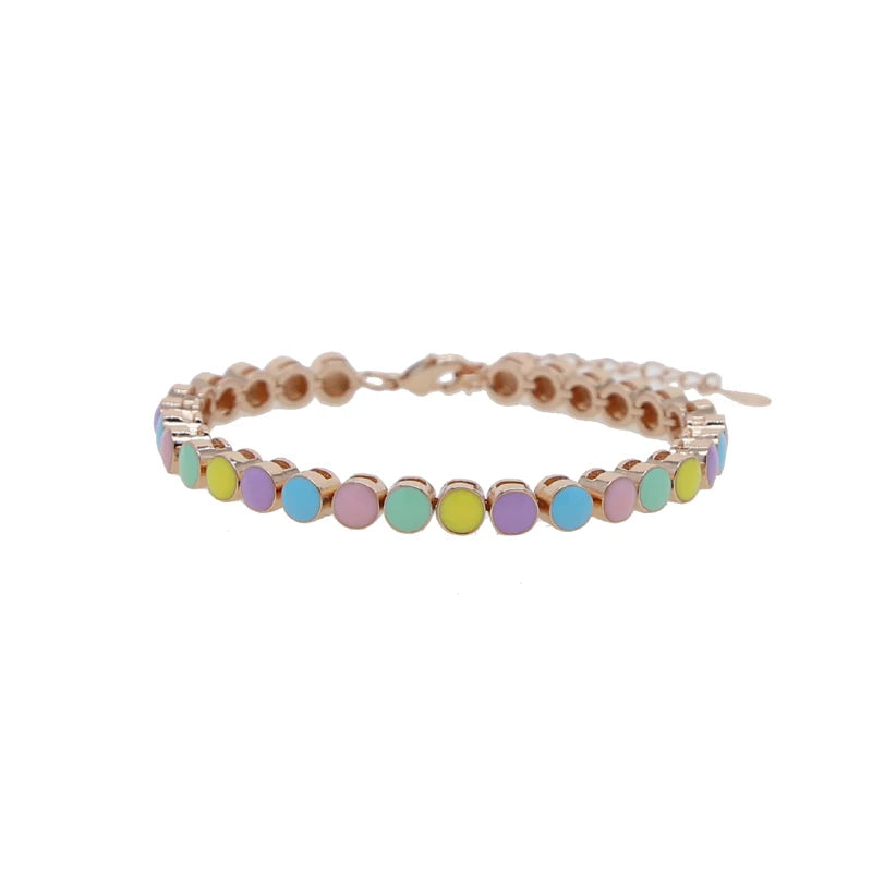 3mm CZ Enamel Bracelet Chain for Men Women