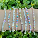 3mm CZ Enamel Bracelet Chain for Men Women