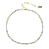 3mm CZ Tennis Chain Anklet Iced Out Bling Foot Chain