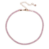 3mm CZ Tennis Chain Anklet Iced Out Bling Foot Chain