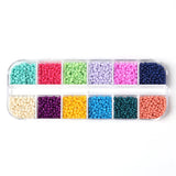 DIY Jewelry Bead Set 12 Colors Glass Rice Beads Loose Beads