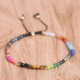 Dainty Lapis Lazuli 7 Chakra Agate Bracelet Women
