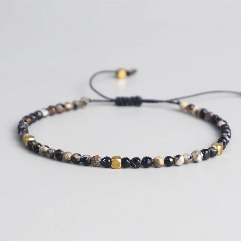 Dainty Lapis Lazuli 7 Chakra Agate Bracelet Women