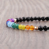 Dainty Lapis Lazuli 7 Chakra Agate Bracelet Women