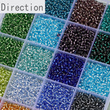 3mm Silver-filled Glass Rice Beads DIY Jewelry Necklace Material