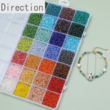 3mm Silver-filled Glass Rice Beads DIY Jewelry Necklace Material