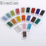 3mm Silver-filled Glass Rice Beads DIY Jewelry Necklace Material