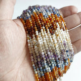 3mm Faceted Mixed Crystals Beads Round Faceted Jaspers 15''
