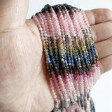 3mm Faceted Mixed Crystals Beads Round Faceted Jaspers 15''