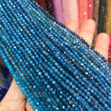 3mm Faceted Natural Apatite Beads Loose Gem Stone Beads Round Findings Jewelry