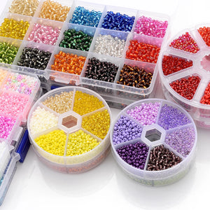 Rainbow Czech Crystal Glass Beads Set for DIY Jewelry Making