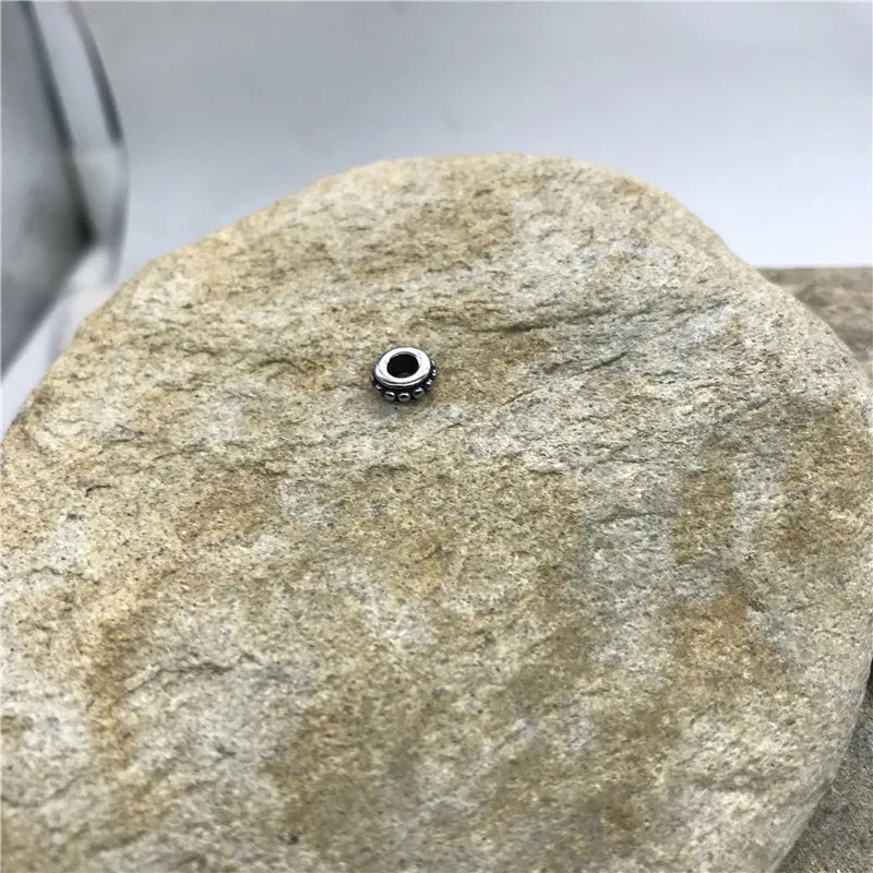 3mm Hole Stainless Steel Rivet Beads Charms for Bracelets DIY Jewelry