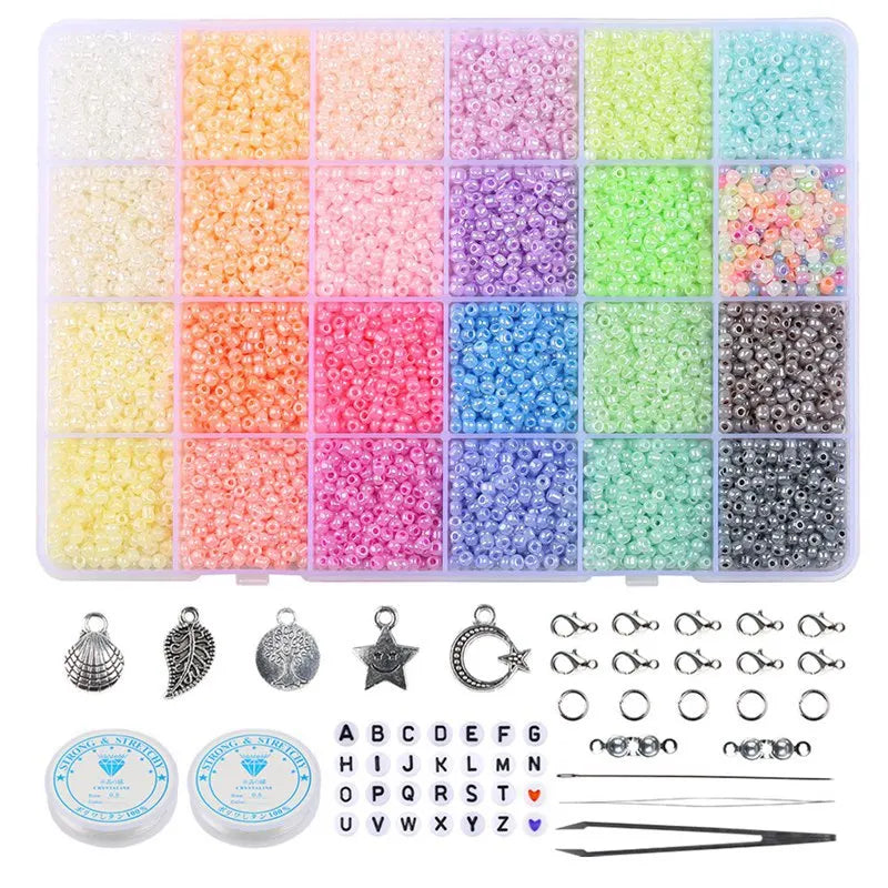 3mm Japanese Glass Seed Beads Letter Spacer Set DIY Jewelry Making Kit
