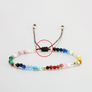 3mm Natural Agate Stone Hand-woven Bracelets for Luck Love