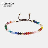 3mm Natural Agate Stone Hand-woven Bracelets for Luck Love