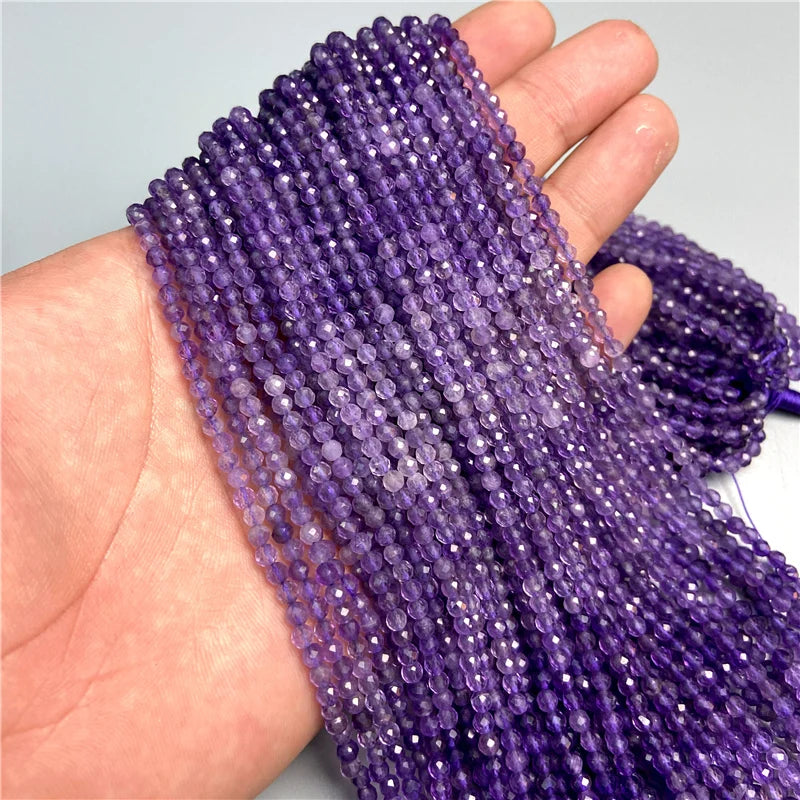 3mm Amethysts Small Beads Round Gem Stone Loose Beads