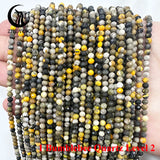 3mm Nat Faceted Tourmaline Garnet Agate Jades Gem Stone Rd Lse Spacer Beads 15''
