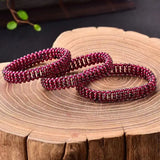 3mm Natural Garnet Beads Bracelet For Women Birthstone Jewelry