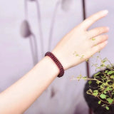 3mm Natural Garnet Beads Bracelet For Women Birthstone Jewelry