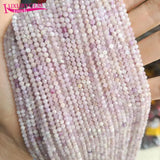 Natural Purple Spodumene Stone Faceted Round Beads for Jewelry Making